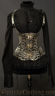 Gold Brocade Shoulder Clasp Corset