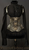 Gold Brocade Shoulder Clasp Corset