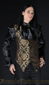 Gold Brocade Long Vest 