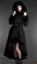 Gothic High Low Wool Winter Coat