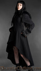 Gothic High Low Wool Winter Coat