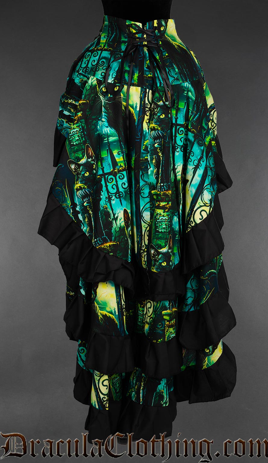 Graveyard Cats Layer Bustle Skirt
