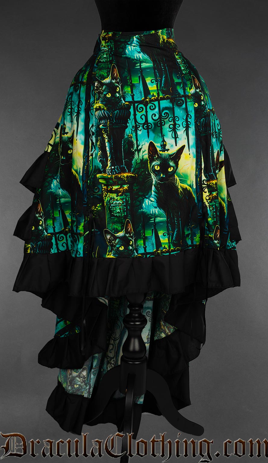 Graveyard Cats Layer Bustle Skirt