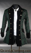 Green Brocade Pirate Jacket