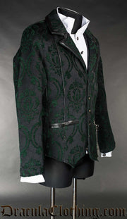 Green Brocade Tesla Jacket