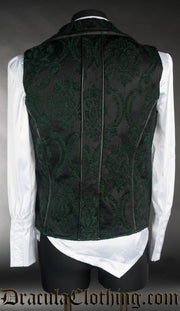 Green Brocade Tesla Vest