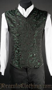 Green Brocade V-Shaper