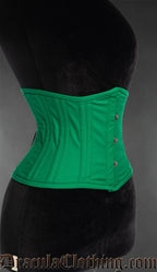 Green Cotton Double Boned Waist Cincher