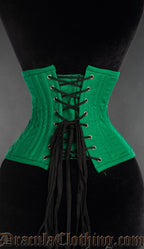 Green Cotton Double Boned Waist Cincher
