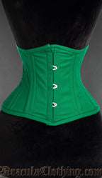 Green Cotton Double Boned Waist Cincher