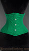 Green Cotton Double Boned Waist Cincher