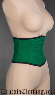 Green Cotton Laceless Corset