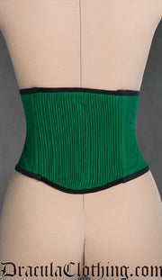 Green Cotton Laceless Corset