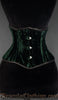 Green Velvet Double Boned Waist Cincher