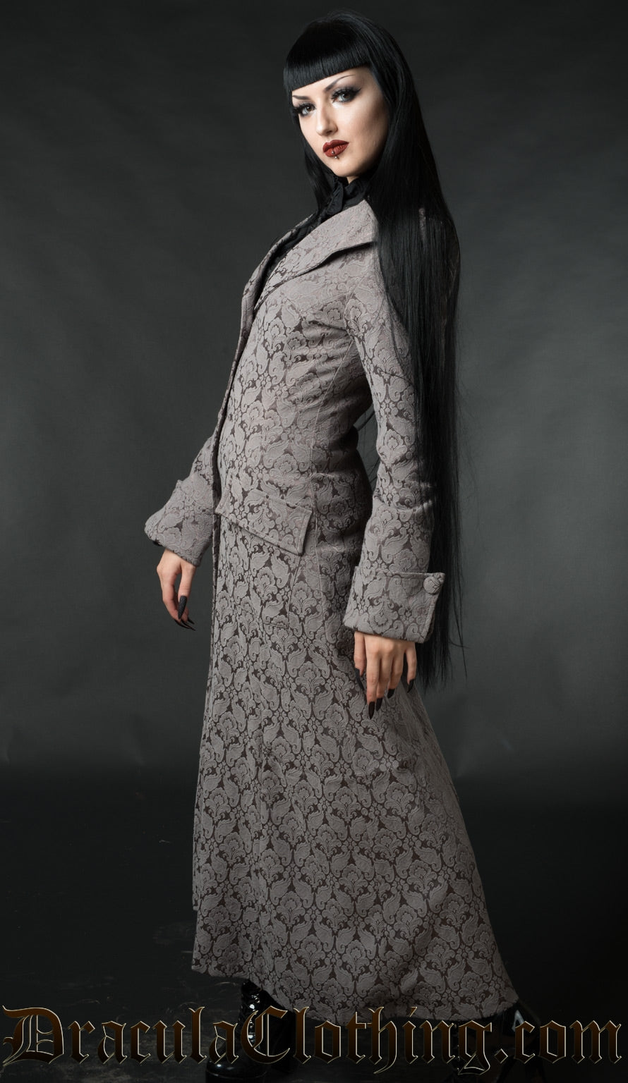 Grey Brocade Coat