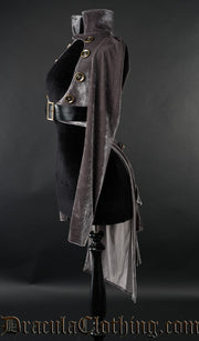 Grey Openbust Tailcoat