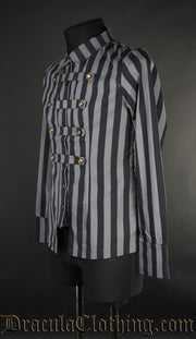 Grey Striped Naval Shirt