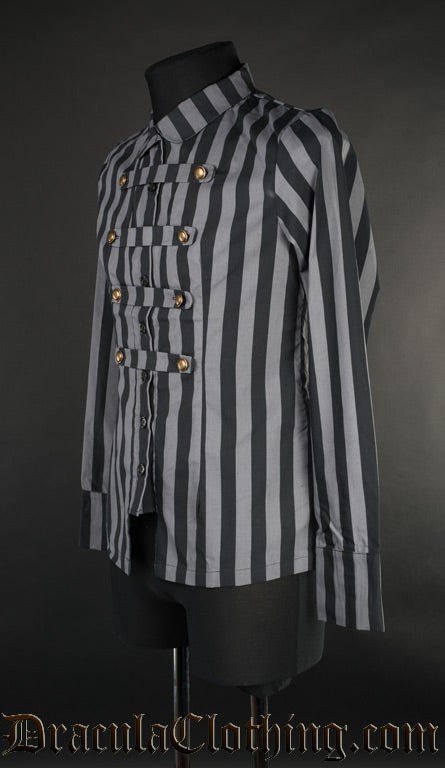 Grey Striped Naval Shirt