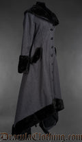 Grey Wool Pocket Winter Coat