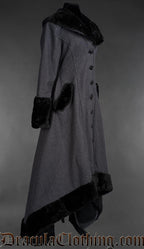 Grey Wool Pocket Winter Coat