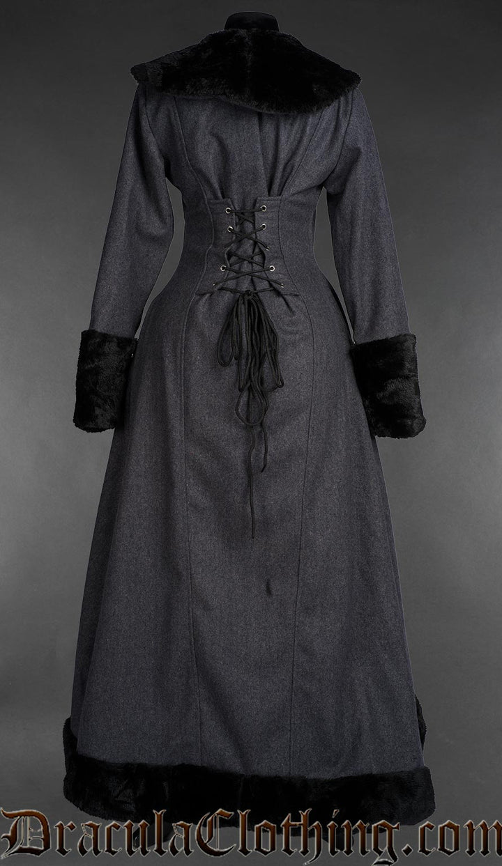 Grey Wool Pocket Winter Coat