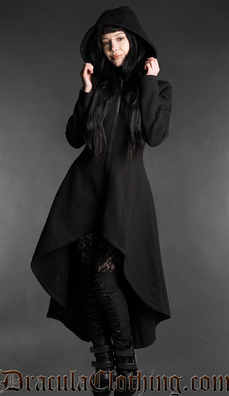 High Low Hoodie Coat