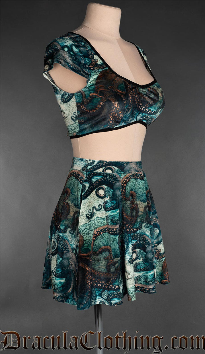 Kraken Velvet Crop Top