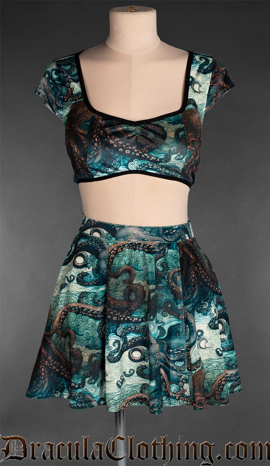 Kraken Velvet Crop Top