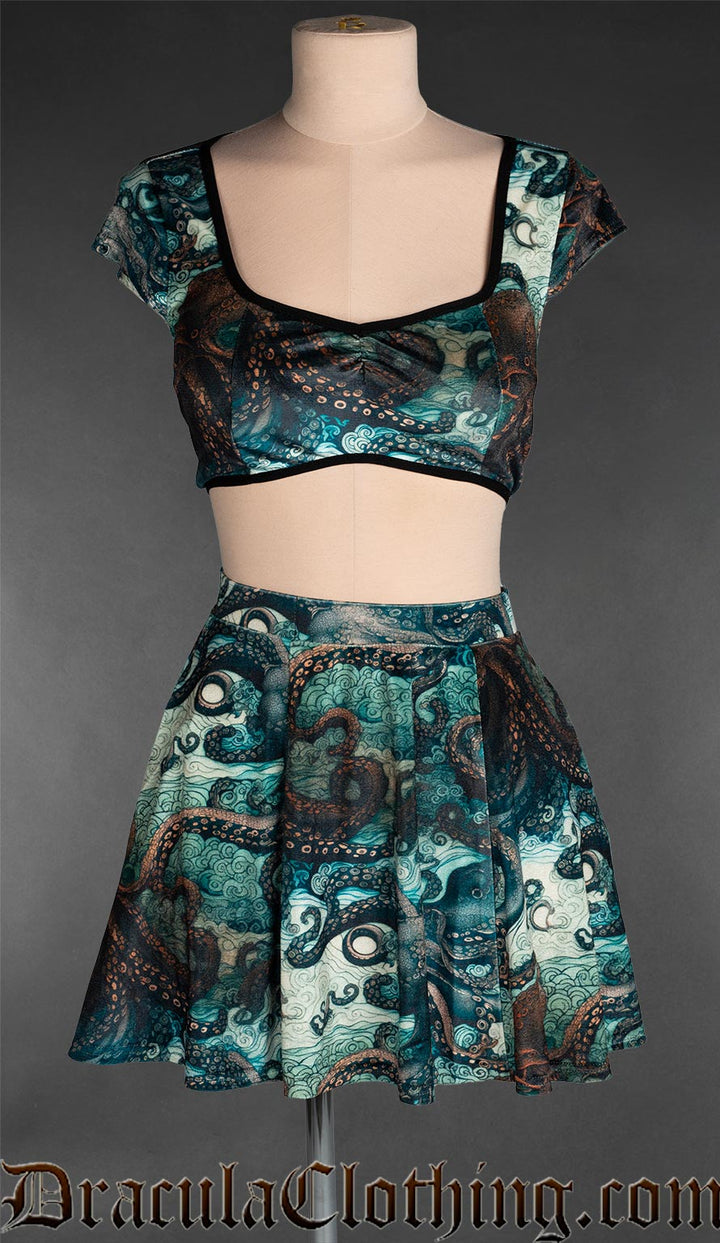 Kraken Velvet Crop Top