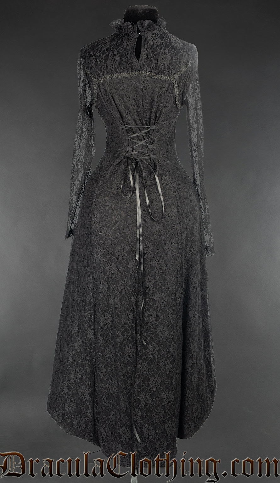 Lace Victorian Maxi Dress DraculaClothing Lace Victorian Maxi Dress DraculaClothing