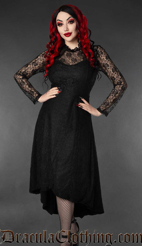 gothic lace maxi dress Lenore
