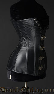 Leather Cleavage Clasp Corset