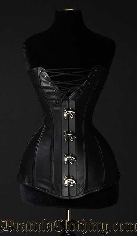 Leather Cleavage Clasp Corset