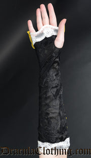 Black Long Lace Gloves