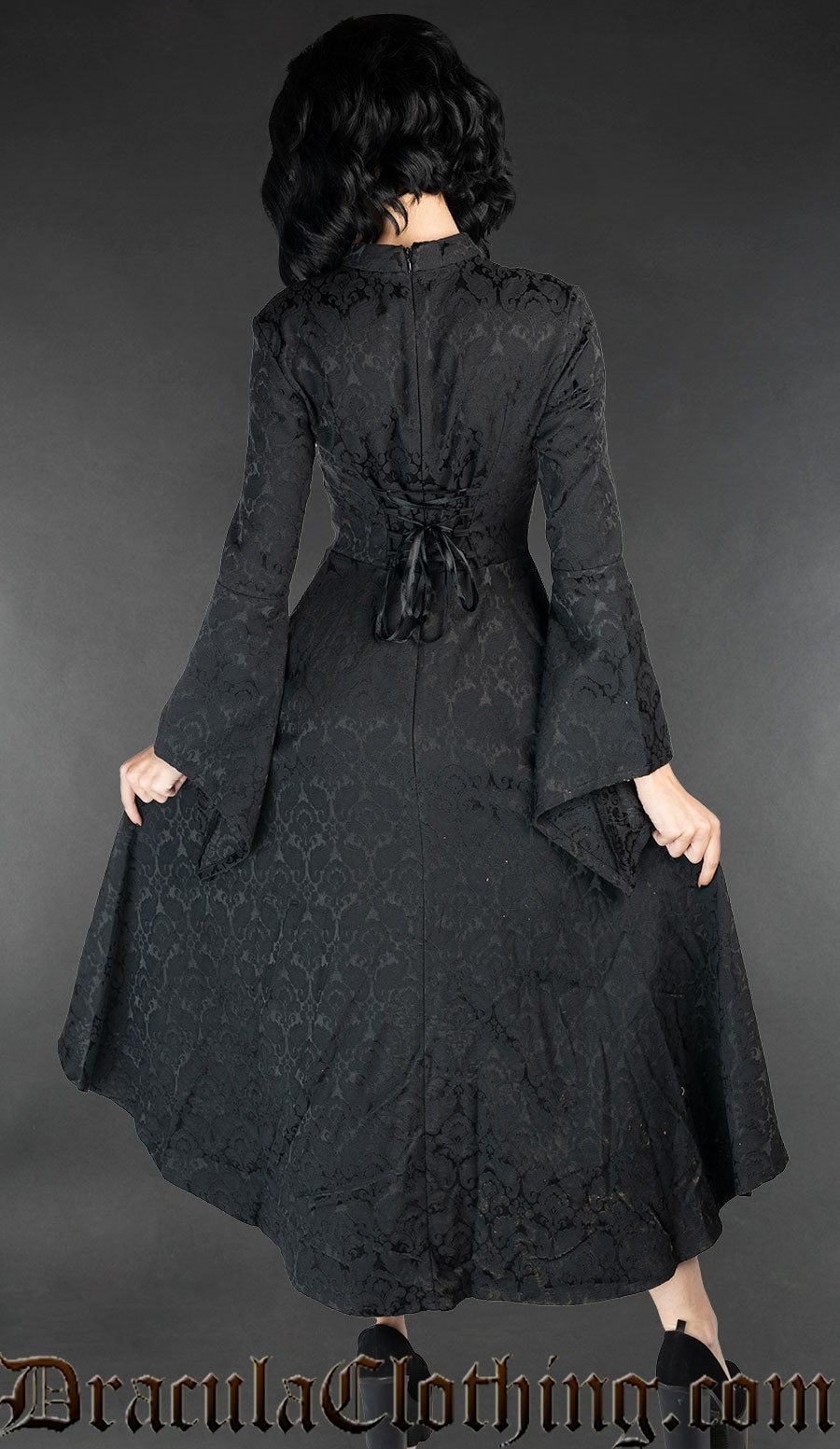 Long Brocade Ankh Dress DraculaClothing Long Brocade Ankh Dress DraculaClothing