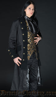 Gold Brocade Long Vest 