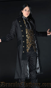 Gold Brocade Long Vest 