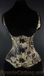 Map Shoulder Black Clasp Corset
