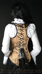 Map Shoulder Clasp Corset 