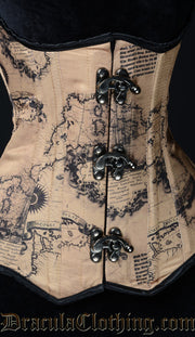 Map Shoulder Clasp Corset 