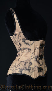 Map Shoulder Clasp Corset 