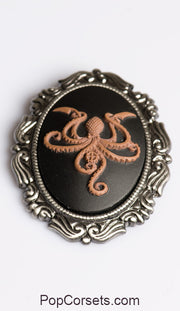 Octopus Cameo Brooch