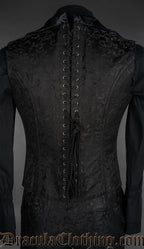 Onyx Satin Lapel Corset Vest