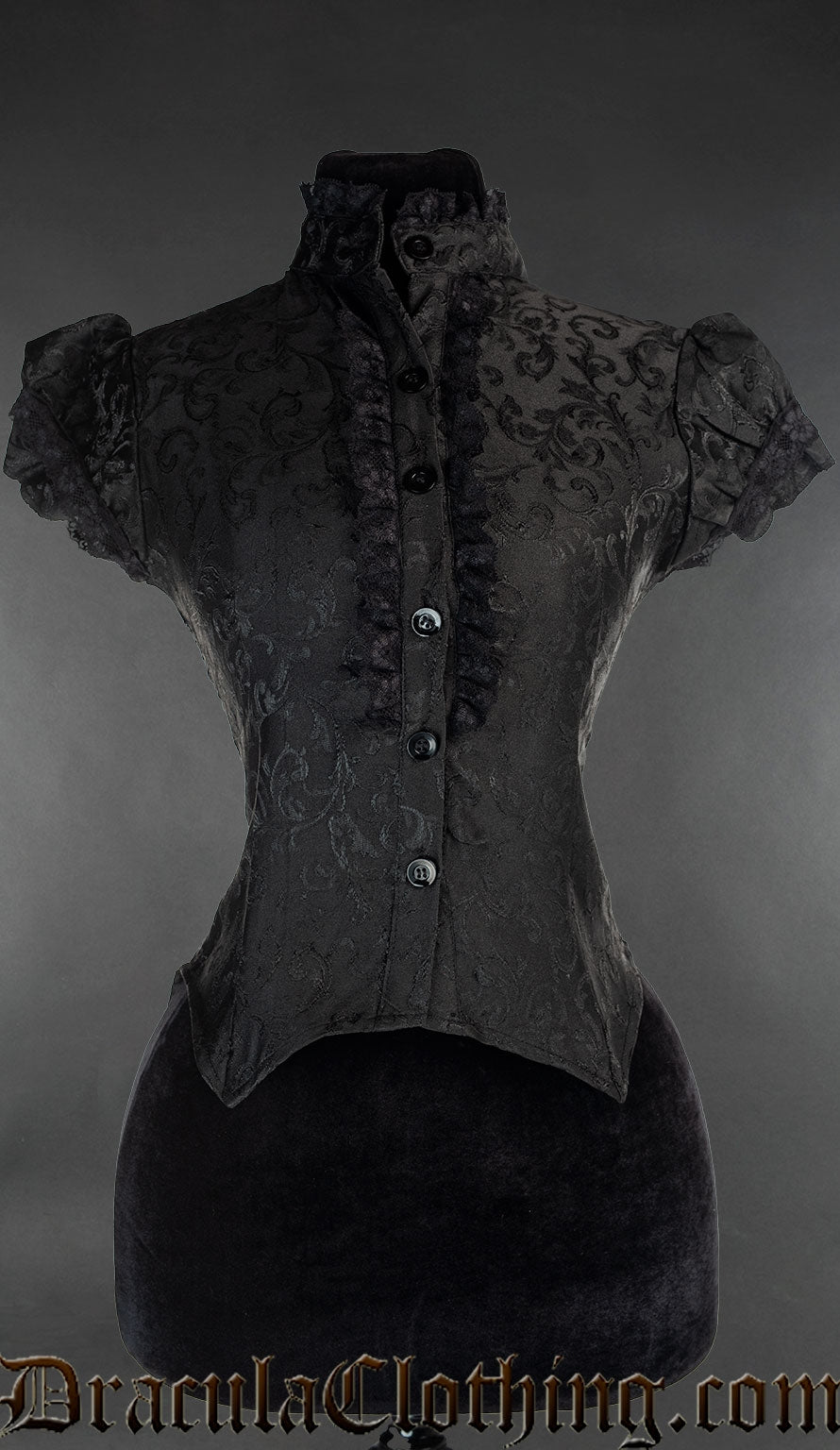 Onyx Short Sleeved Lace Blouse