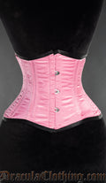 Pink Satin Double Boned Waist Cincher