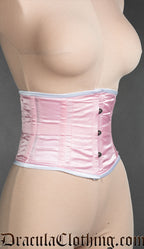 Pink Satin Laceless Corset