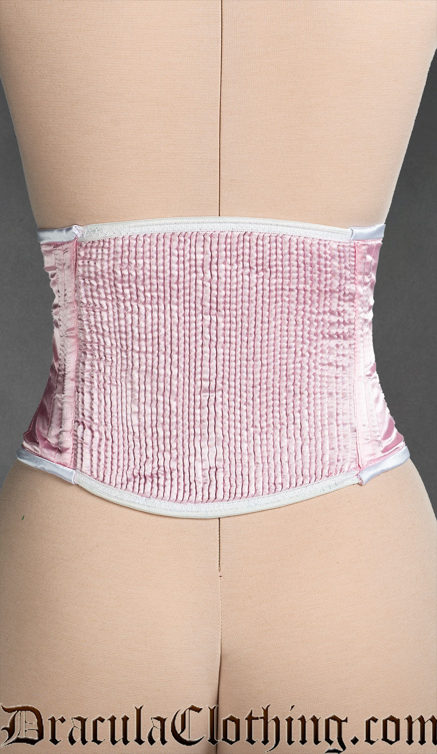 Pink Satin Laceless Corset