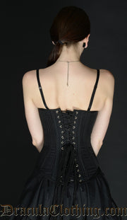 Pinstripe Clasp Overbust Corset