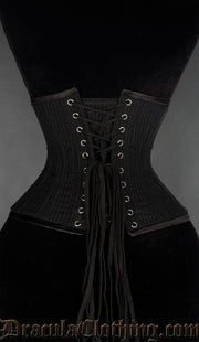 Pinstripe Double Boned Waist Cincher