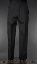 Men's formal straight cut black pinstriped pants